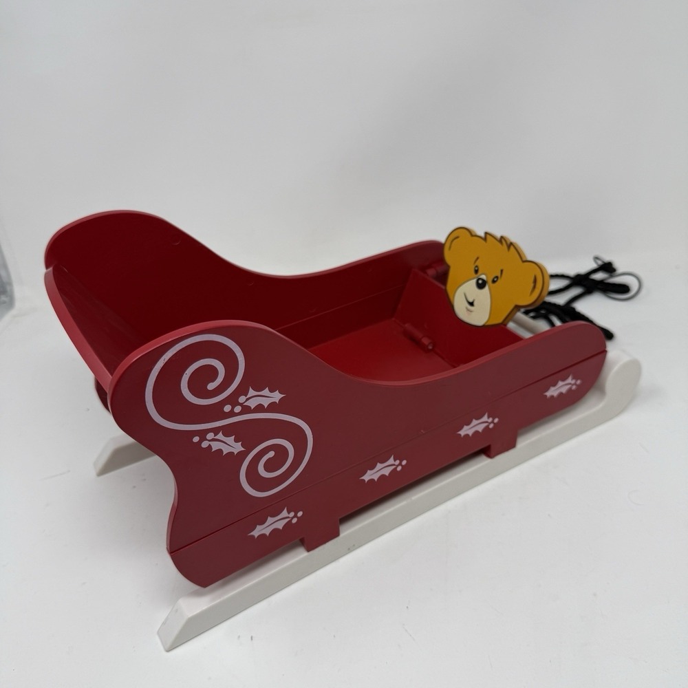 Build A Bear Santas Sleigh Christmas Red 13" Foldable Retired BAB Christmas